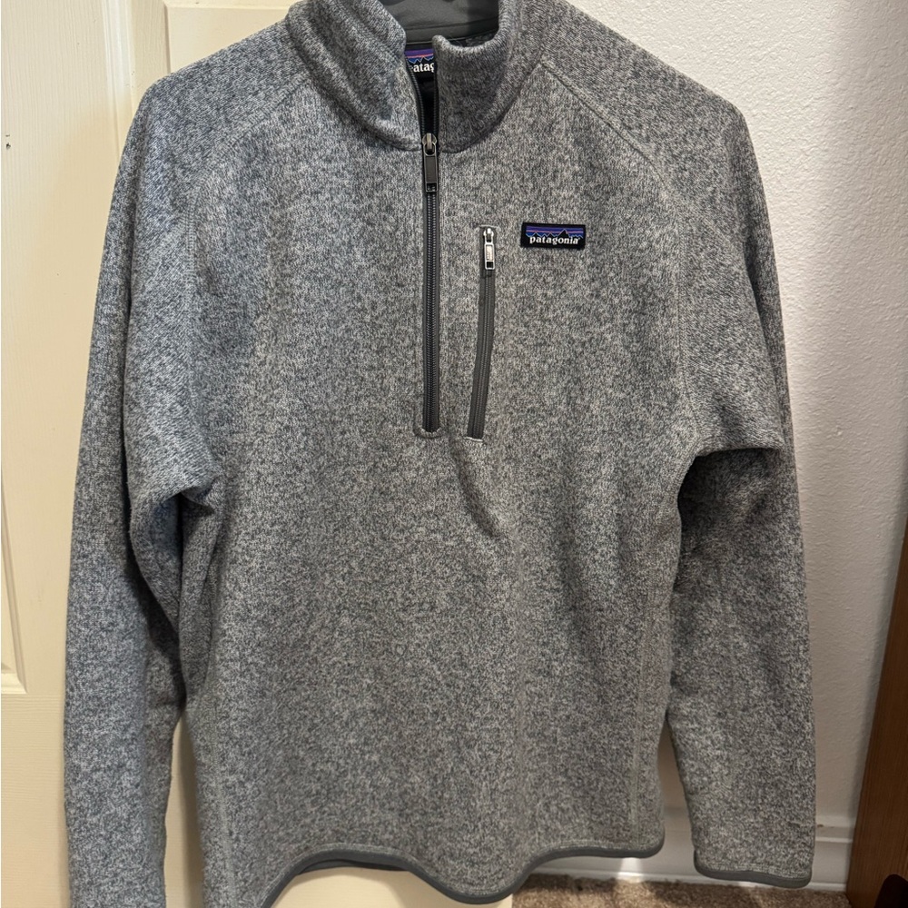 Patagonia Men's Zip-Up Sweater in Heather Gray